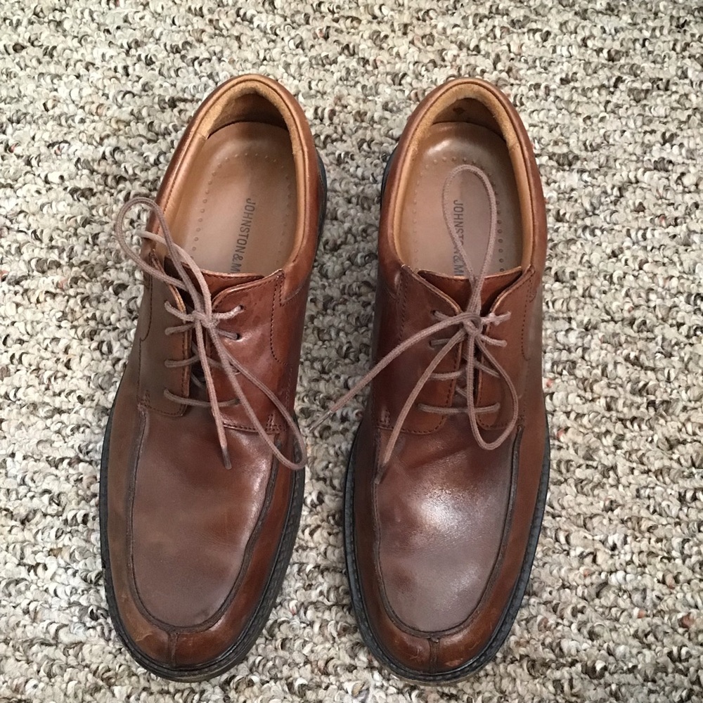 Johnston & Murphy Brown Leather Shoes Sz. 10.5‎
